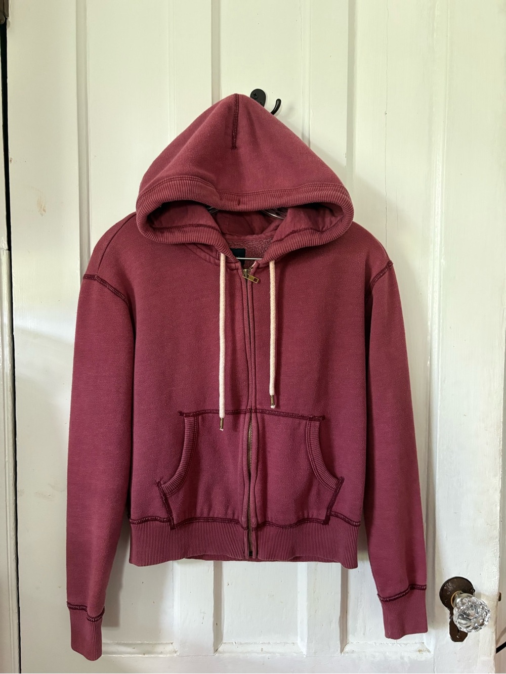 American Eagle Outfitters Dusty Rose Zip-Up Hoodie
